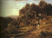  Jean Baptiste Camille  Corot A View near Volterra_1 oil painting reproduction